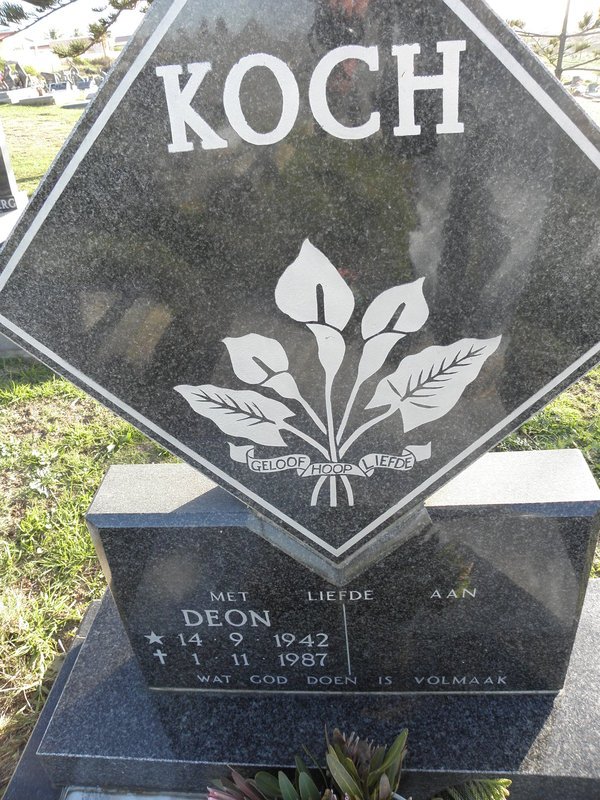 KOCH Deon 1942-1987