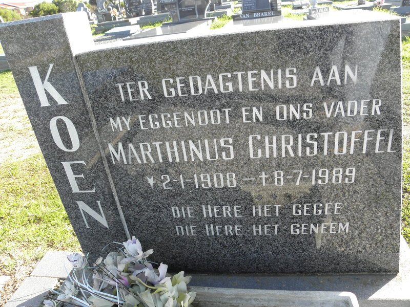 KOEN Marthinus Christoffel 1908-1989
