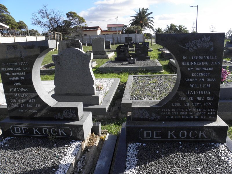 KOCK Willem Jacobus, de 1919-1970 &amp; Johanna Maria 1923-1981
