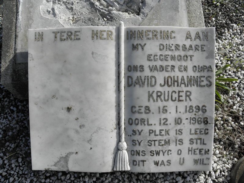 KRUGER David Johannes 1896-1966