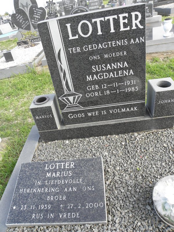 LOTTER Susanna Magdalena 1931-1985