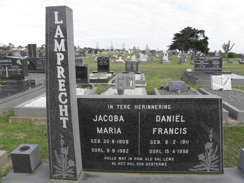 LAMPRECHT Daniël Francis 1911-1988 &amp; Jacoba Maria 1909-1982