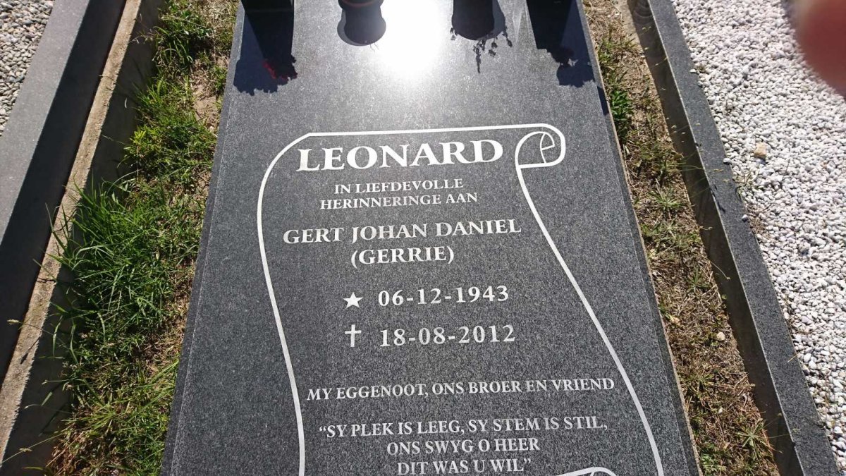 LEONARD Gert Johan Daniel 1943-2012