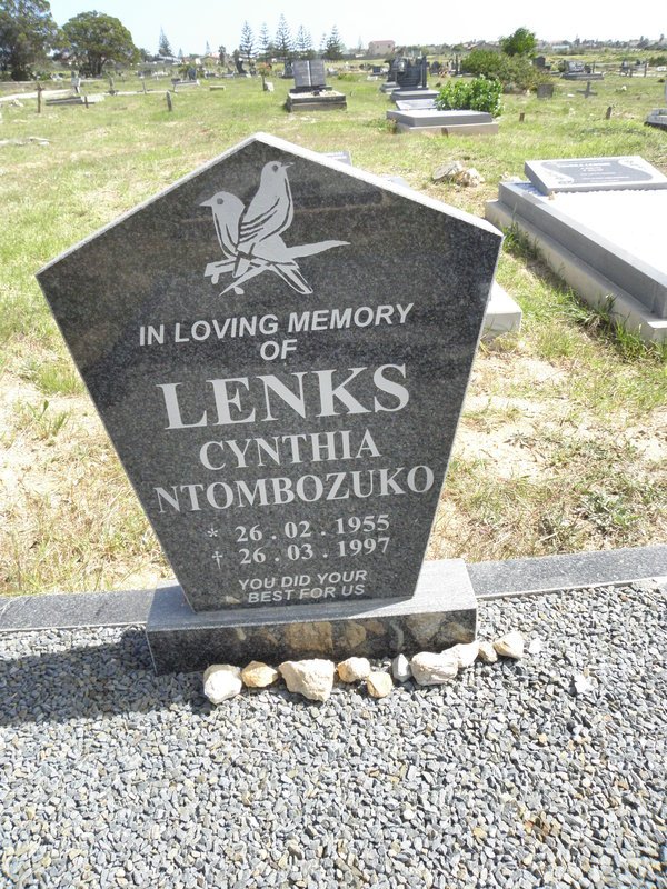 LENKS Cynthia Ntombozuko 1955-1997