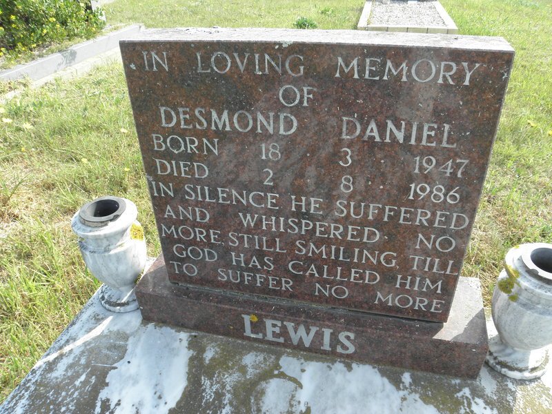 LEWIS Desmond Daniel 1947-1986