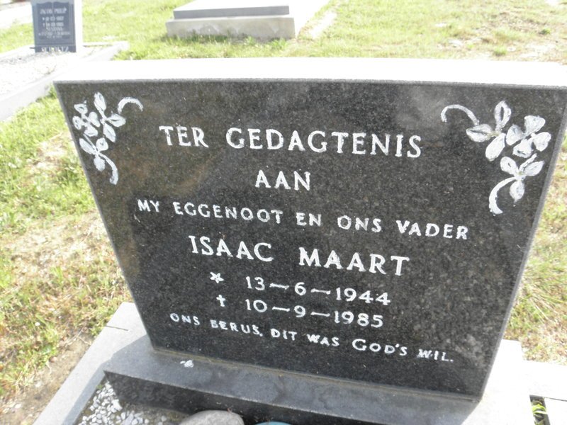 MAART Isaac 1944-1985