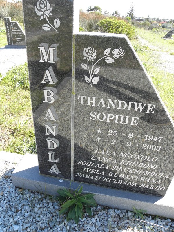 MABANDLA Thandiwe Sophie 1947-2003