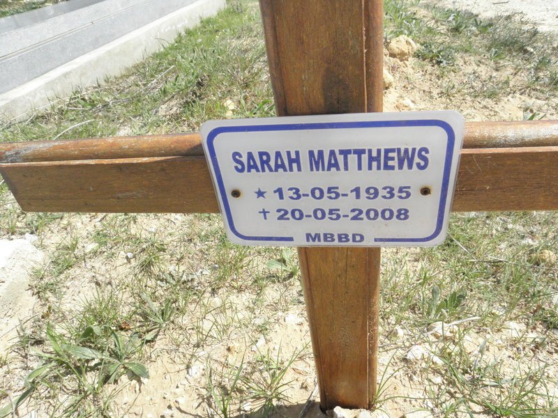 MATTHEWS Sarah 1935-2008