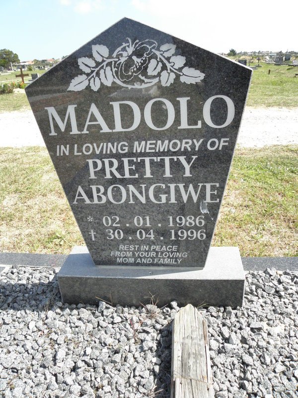 MADOLO Pretty Abongiwe 1986-1996