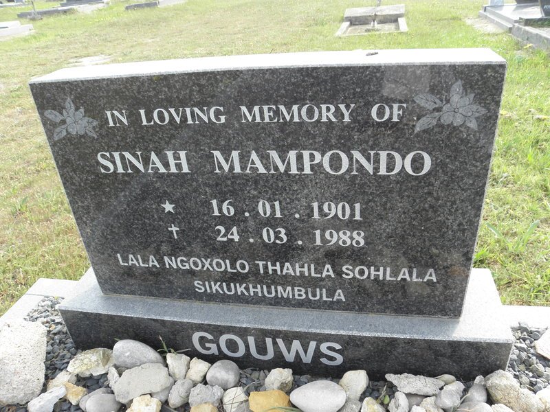 MAMPONDO Sinah 1901-1988