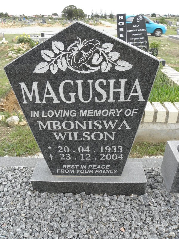 MAGUSHA Mboniswa Wilson 1933-2004