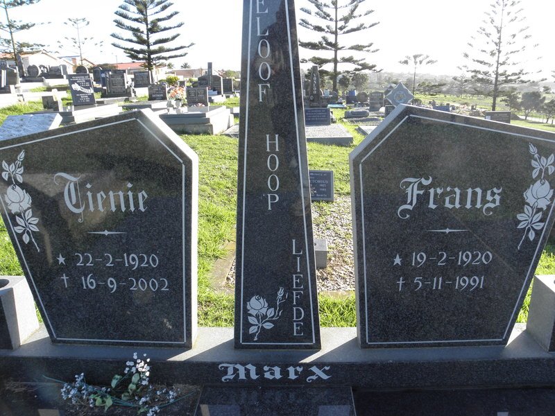 MARX Frans 1920-1991 :: MARX Tienie 1920-2002