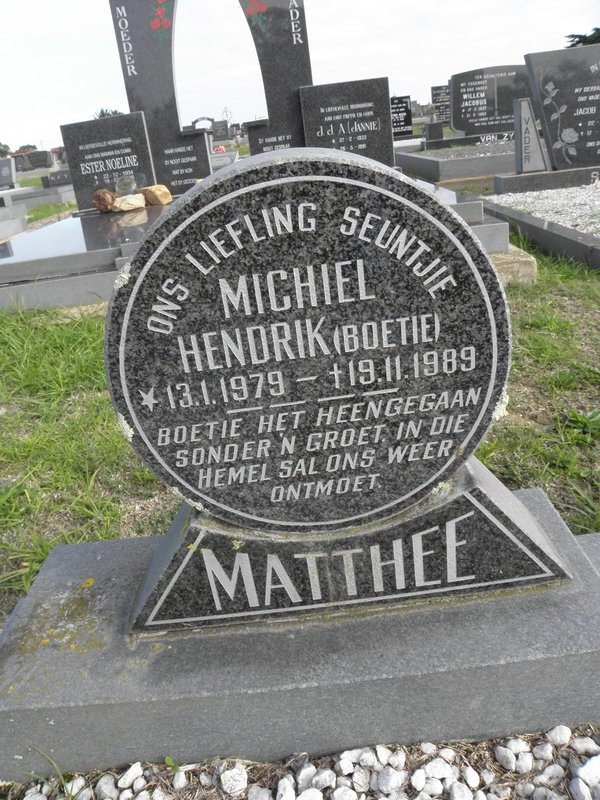 MATTHEE Michiel Hendrik 1979-1989