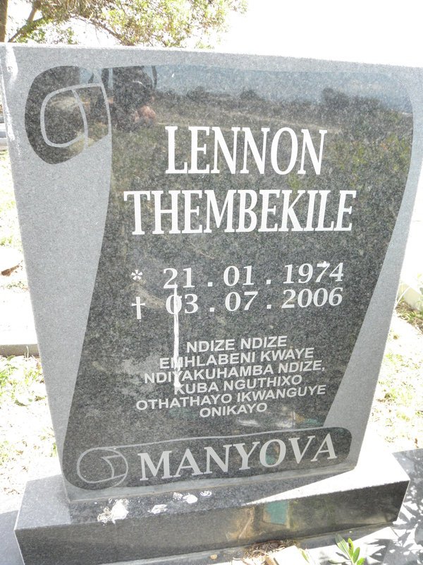 MANYOVA Lennon Thembekile 1974-2006