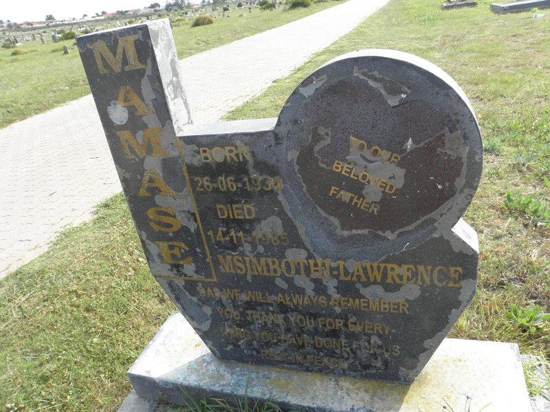 MAMASE Msimbothi Lawrence 1934-1985