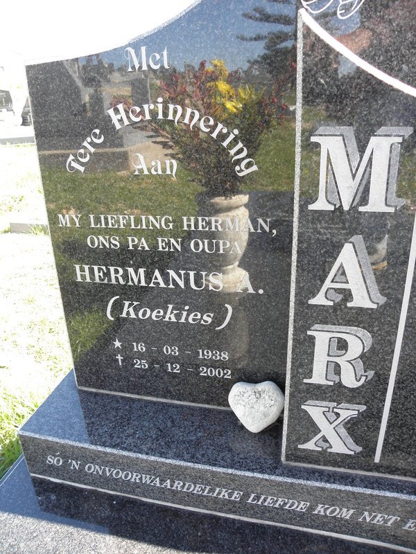 MARX Hermanus A. 1938-2002