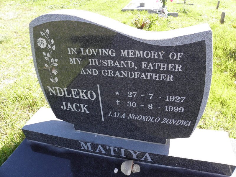 MATIYA Ndleko Jack 1927-1999 &amp; Nontle Philipina 1933-2002