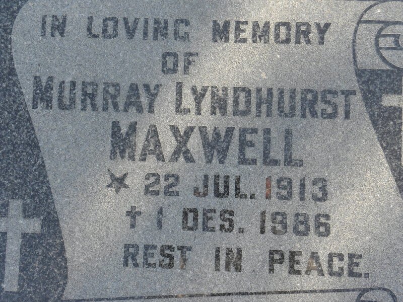 MAXWELL Murray Lyndhurst 1913-1986