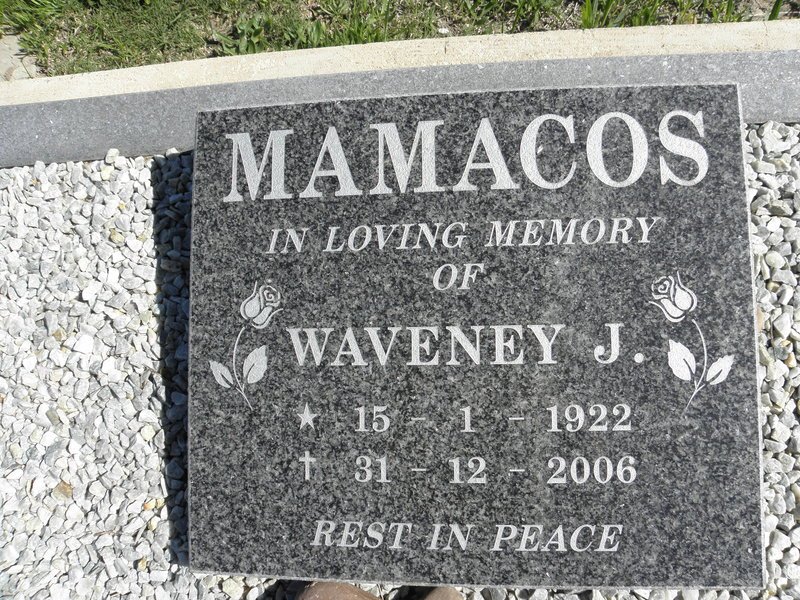 MAMACOS Waveney J. 1922-2006