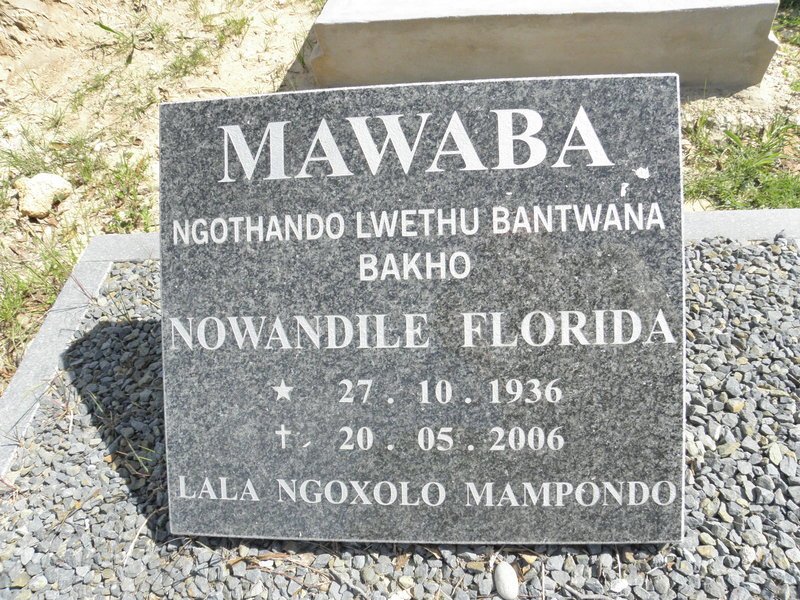 MAWABA Nowandile Florida 1936-2006