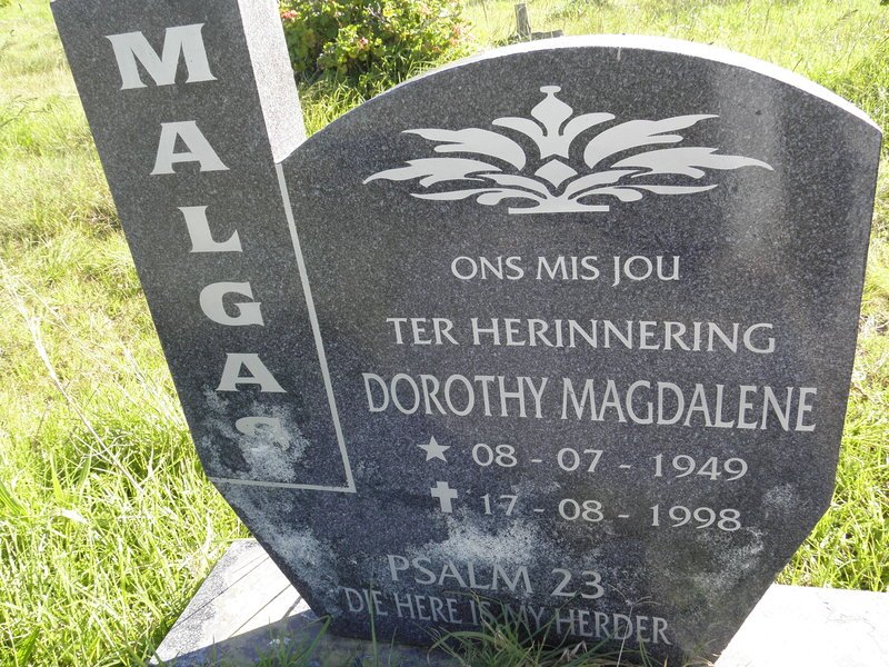 MALGAS Dorothy Magdalene 1949-1998