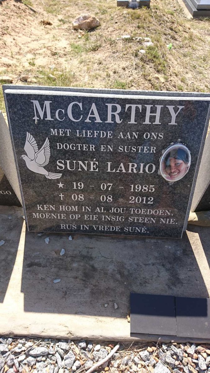 McCARTHY Suné Lario 1985-2012