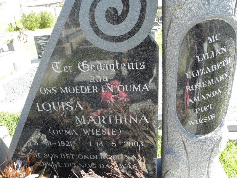 McLILIAN Louisa Marthina 1921-2003