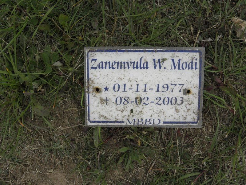 MODI Zanemvula W. 1977-20036