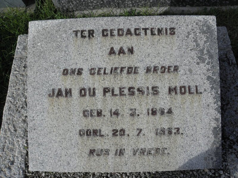 MOLL Jan Du Plessis 1884-1963