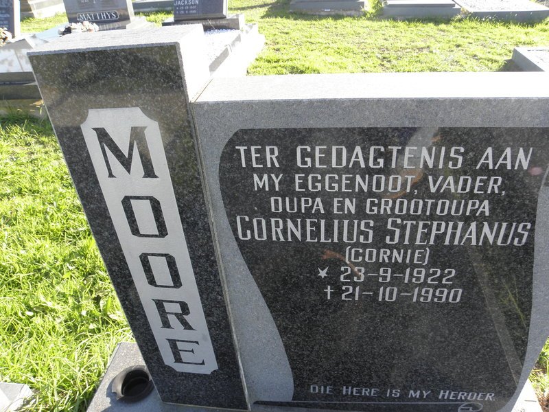 MOORE Cornelius Stephanus 1922-1990