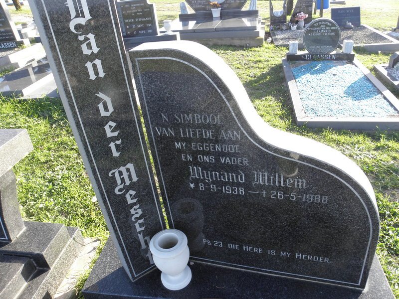 MESCHT Wynand Willem, van der 1938-1988