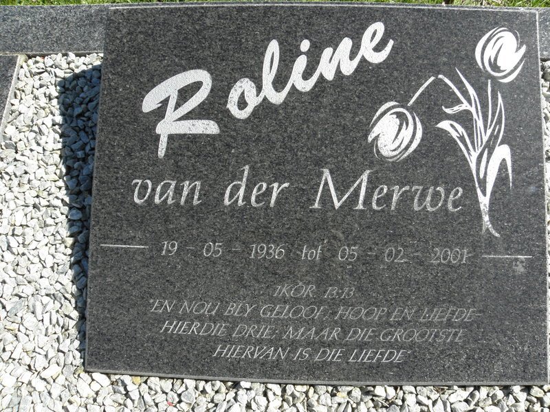 MERWE Roline, van der 1936-2001