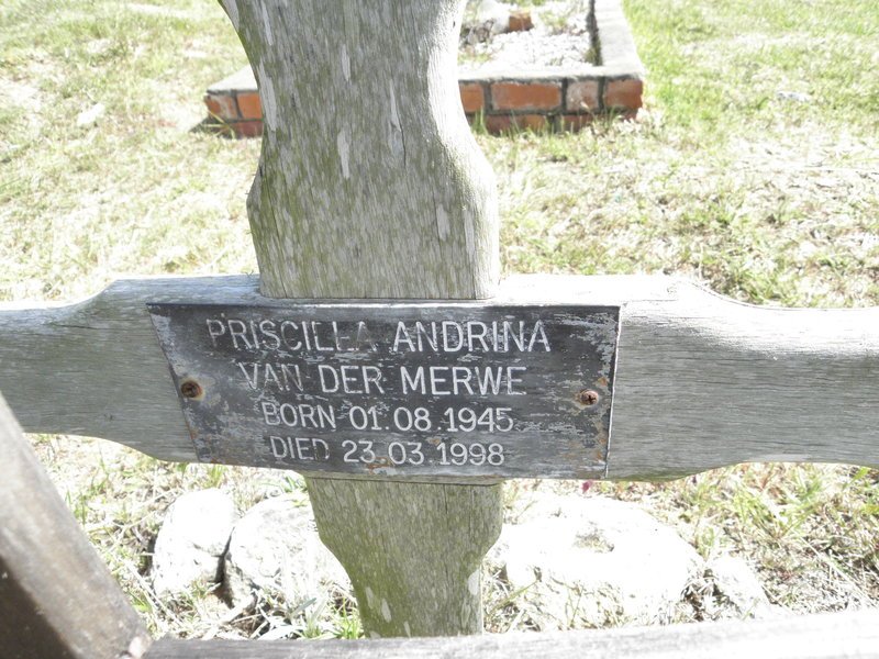 MERWE Priscilla Andrina, van der 1945-1998