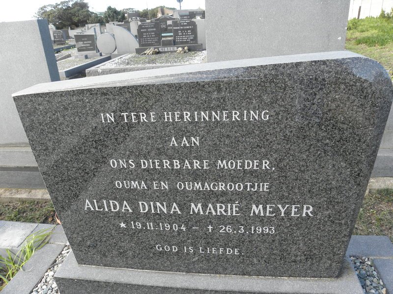 MEYER Alida Dina Marié 1904-1993
