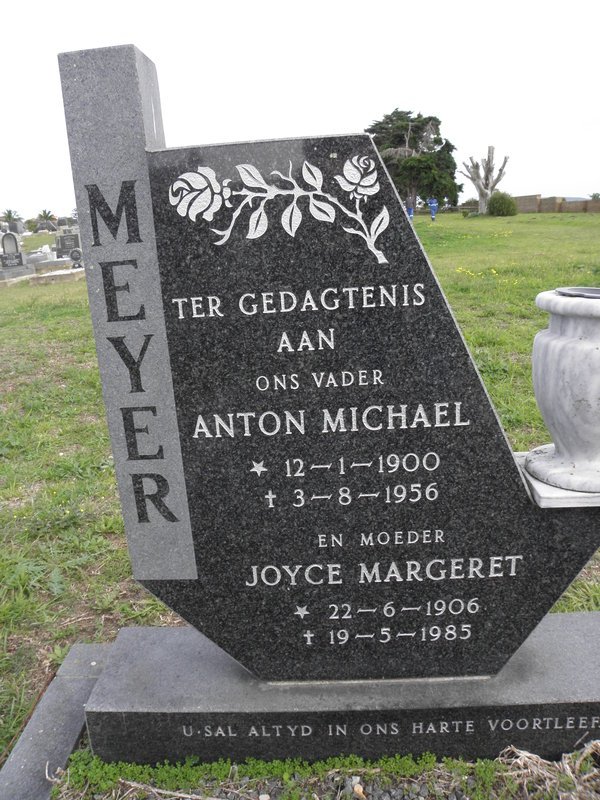MEYER Anton Michael 1900-1956 &amp; Joyce Margeret 1906-1985