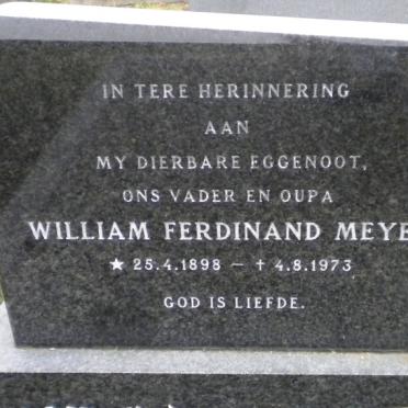 MEYER William Ferdinand 1898-1973