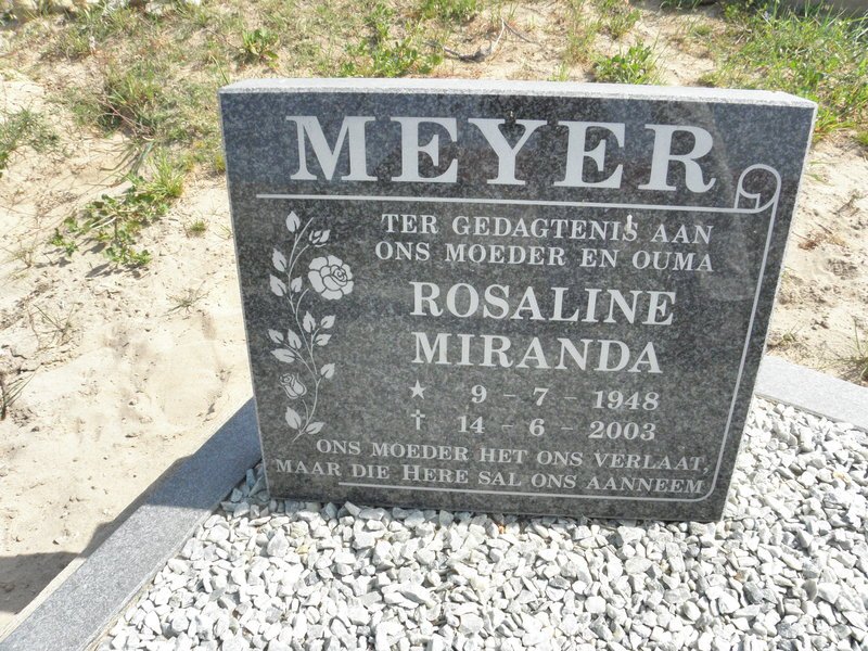 MEYER Rosaline Miranda 1948-2003