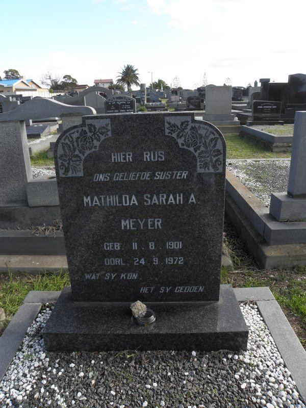 MEYER Mathilda Sarah A. 1901-1972