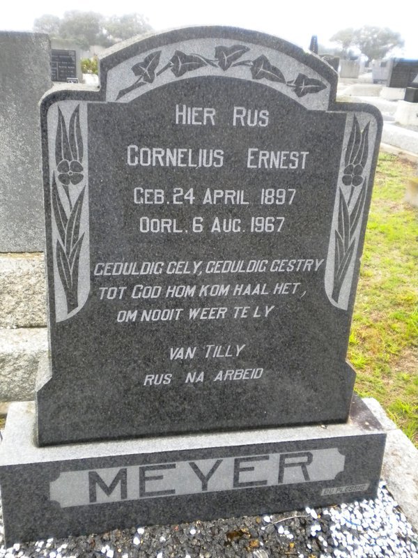 MEYER Cornelius Ernest 1897-1967
