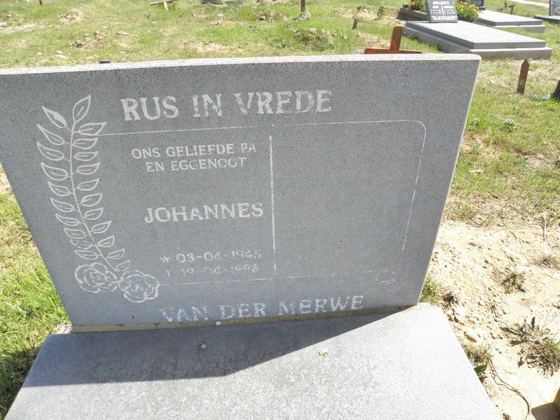 MERWE Johannes, van der 1945-1996