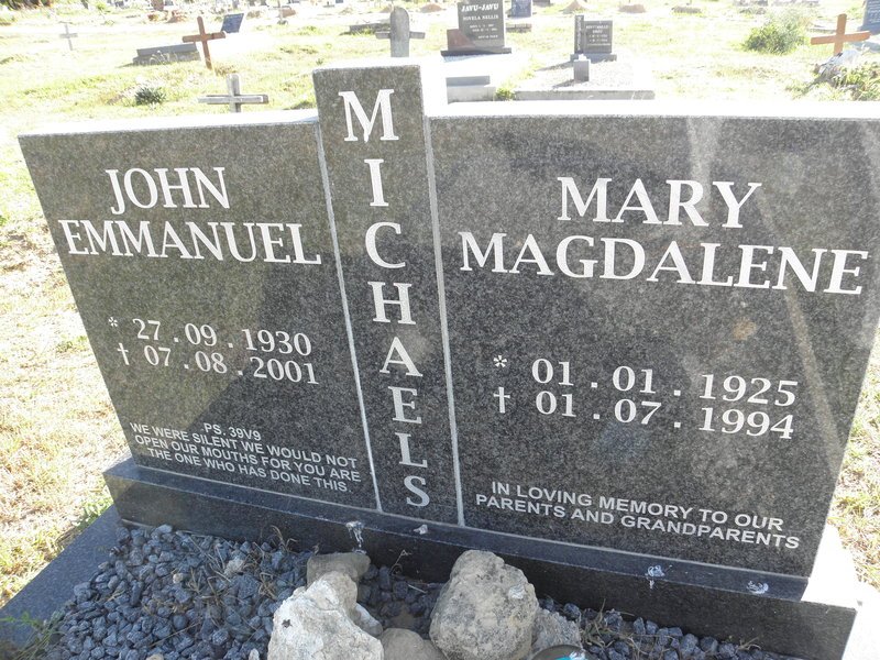 MICHAELS John Emmanuel 1930-2001 &amp; Mary Magdalene 1925-1994