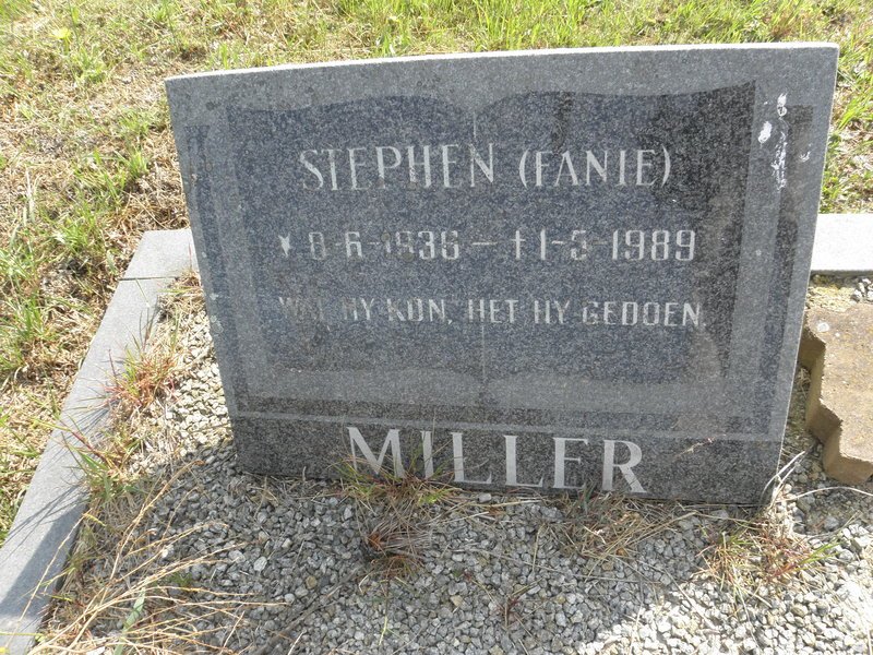 MILLER Stephen 1936-1989