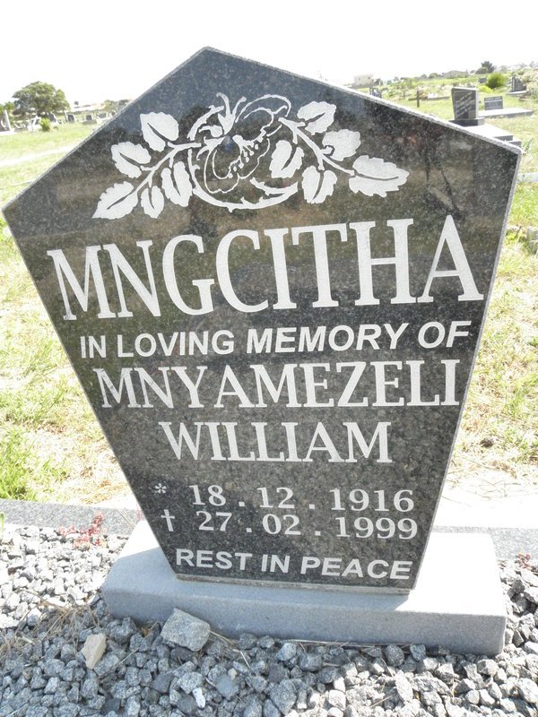 MNGCITHA Mnyamezeli William 1916-1999
