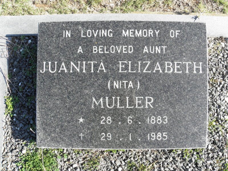 MULLER Juanita Elizabeth 1883-1985