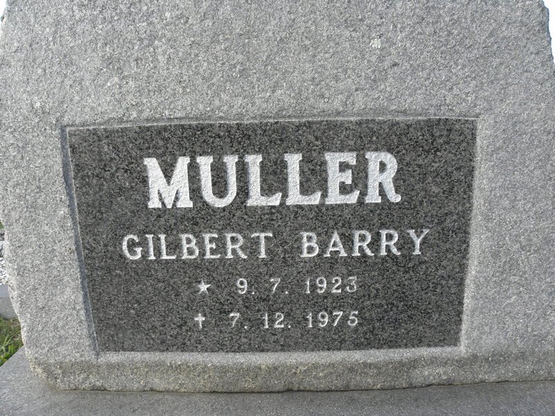 MULLER Gilbert Barry 1923-1975