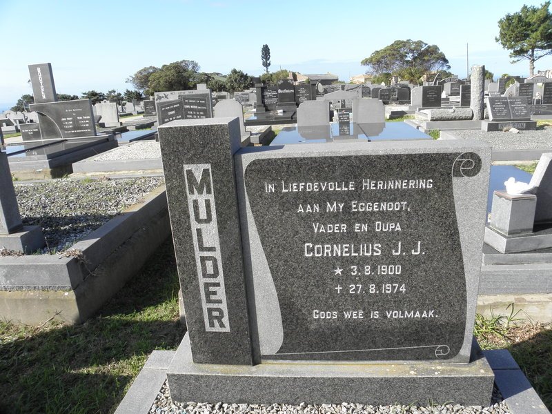 MULDER Cornelius J.J. 1900-1974