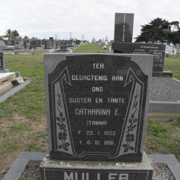 MULLER Catharina E 1903-1981