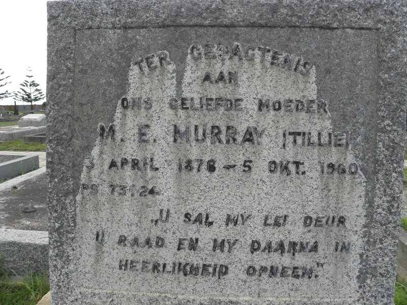 MURRAY M.E. 1876-1960