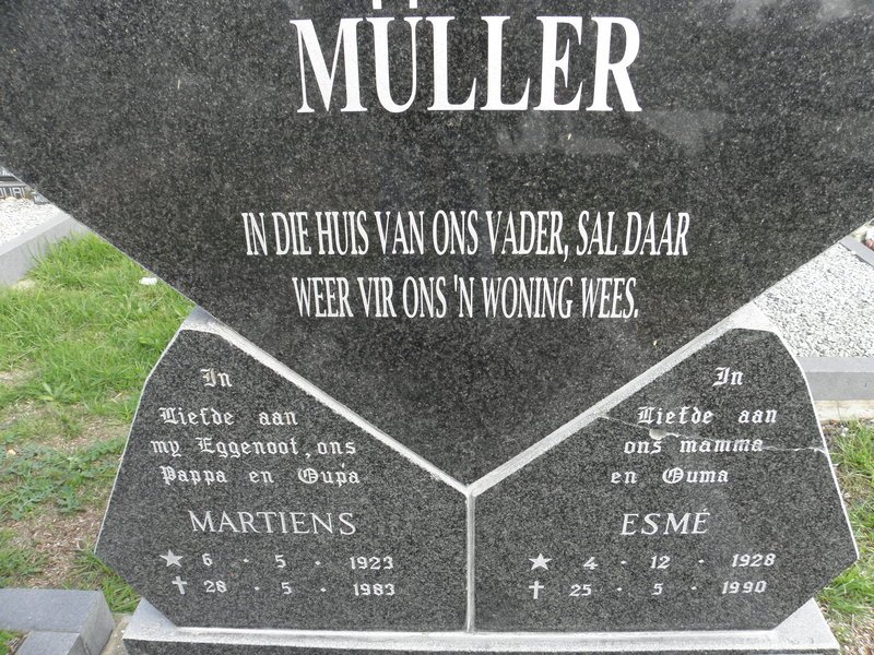 MÜLLER Martiens 1923-1983 &amp; Esmé 1928-1990