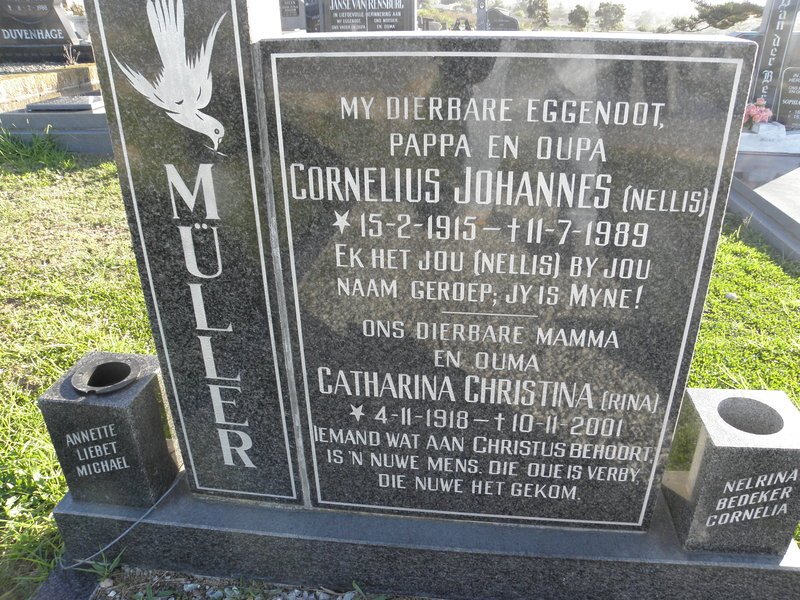 MÜLLER Cornelius Johannes 1915-1989 &amp; Catharina Christina 1918-2001